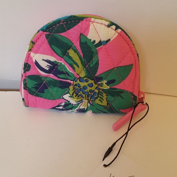 Vera Bradley Zip Coin Purse Tropical Paradise - Picture 2 of 3